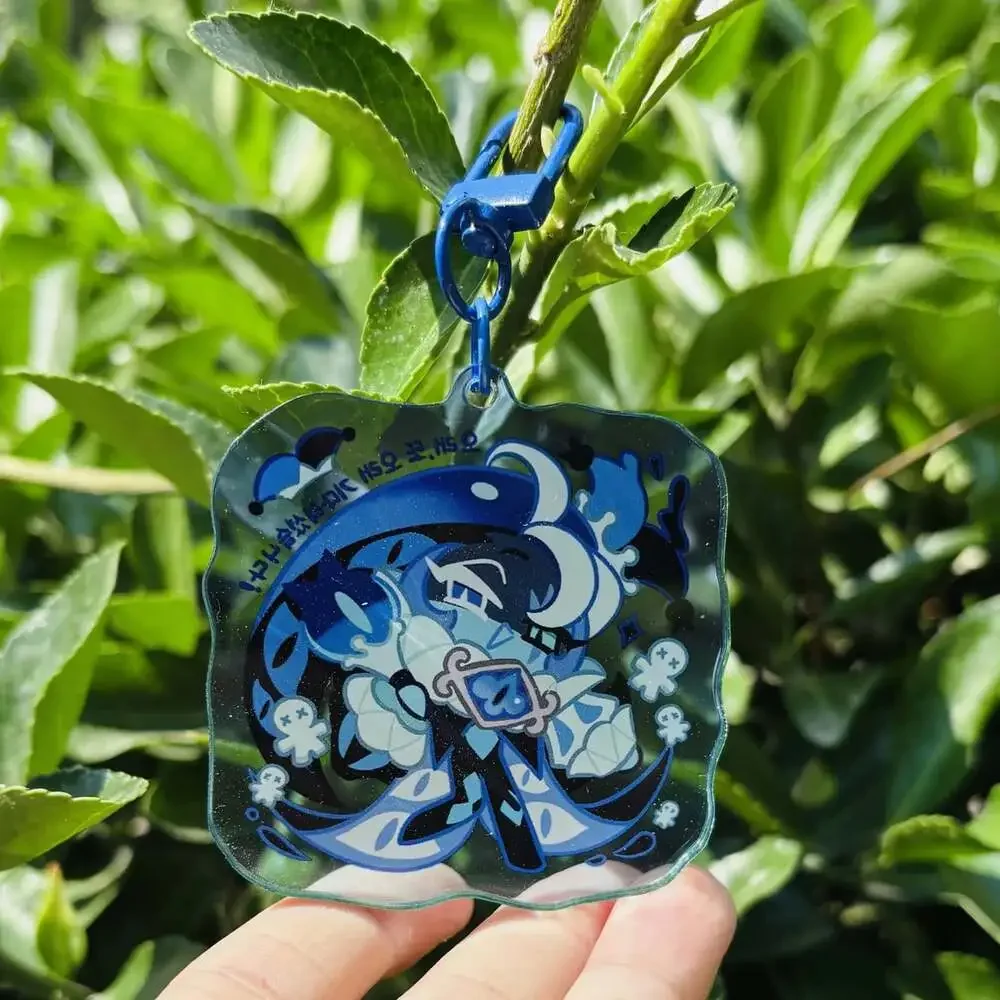 Shadow Milk & Pure Vanilla Cookie Acrylic Keychain Set | Cookie Run Fan Merch |